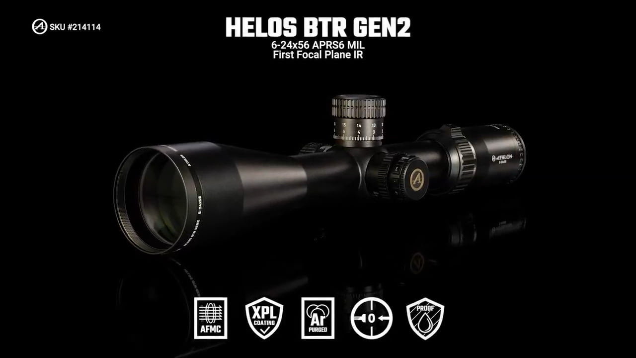 opplanet athlon optics 214114 helos btr gen2 6 24x56 aprs6 mil ffp ir features video