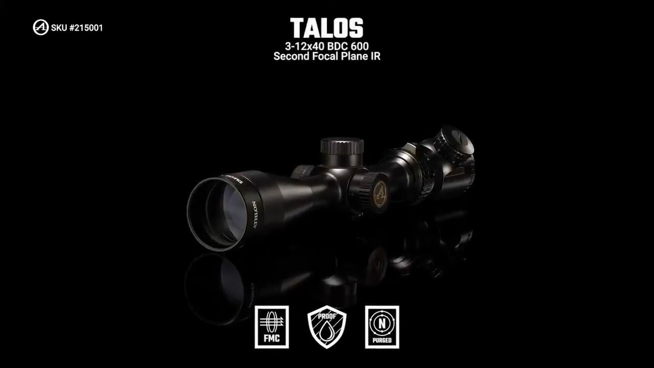 opplanet athlon optics 215001 talos 3 12x40 bdc 600 sfp ir features video