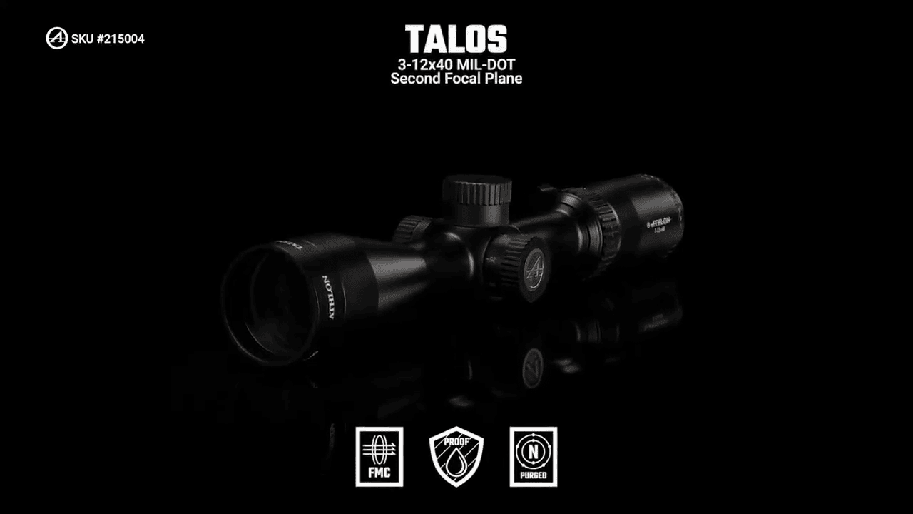 opplanet athlon optics 215004 talos 3 12x40 mil dot sfp features video