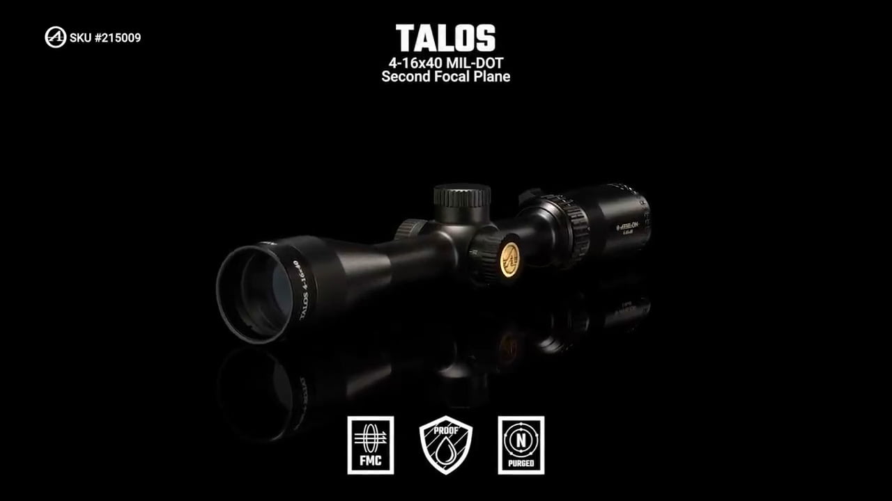 opplanet athlon optics 215009 talos 4 16x40 mil dot sfp features video