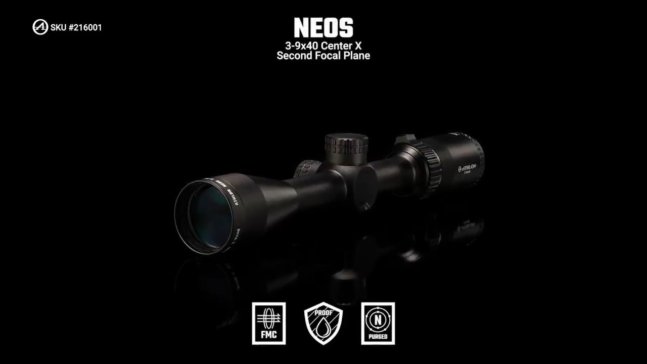 opplanet athlon optics 216001 neos 3 9x40 center x sfp features video