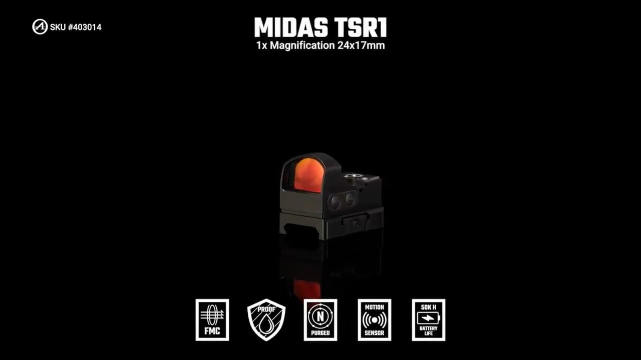 opplanet athlon optics 403014 midas tsr1 open sight 1x magnification 3moa features video
