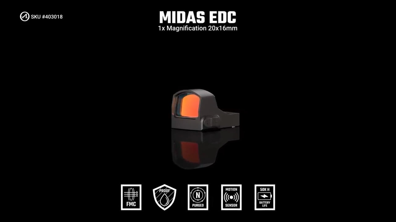 opplanet athlon optics 403018 midas edc red dot 1x magnification features video