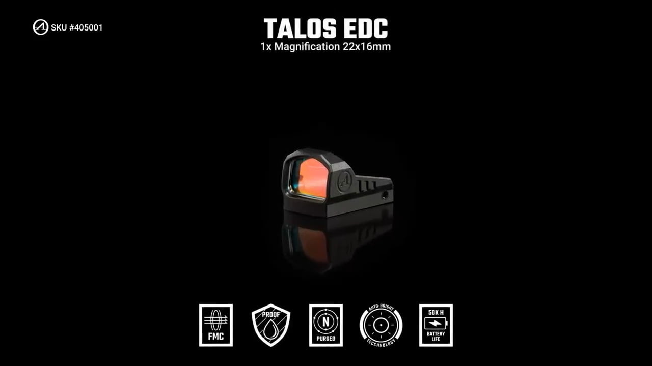 opplanet athlon optics 405001 talos edc red dot 1x magnification features video