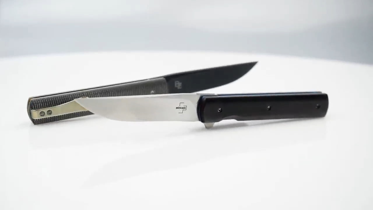 opplanet boker plus urban trapper linear folding knife 01bo318 01bo705 360 degrees video