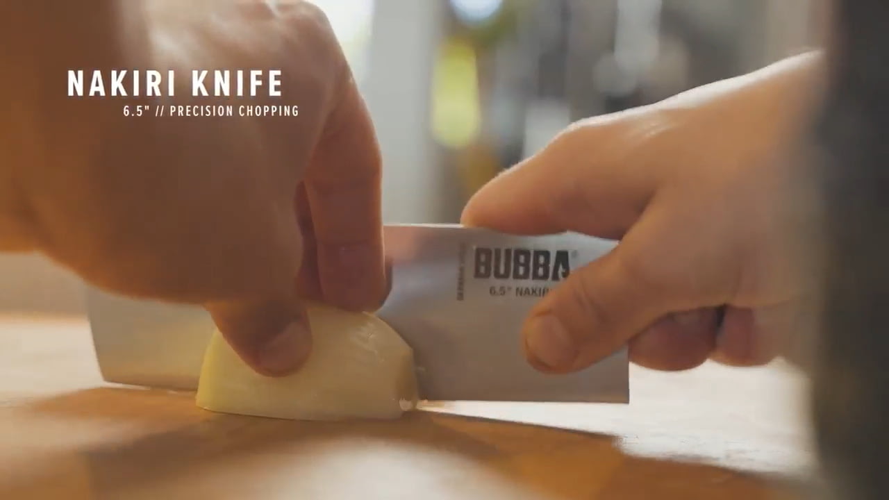 opplanet bubba blade kitchen series 6 5 nakiri knife video