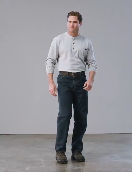 opplanet dickies mens industrial carpenter denim jean video