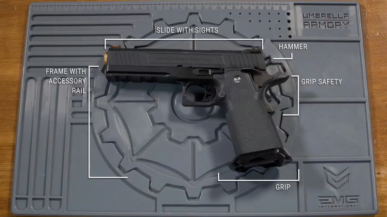 opplanet emg arms sai red 1911 and hi capa video