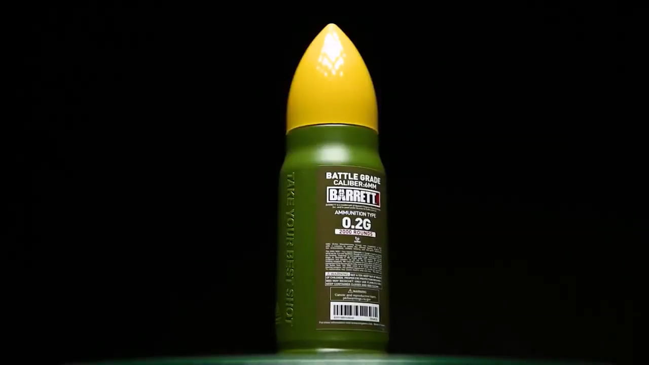 opplanet emg barrett licensed match grade 6mm airsoft bbs video