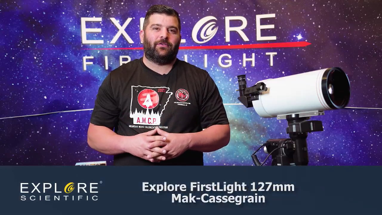 opplanet explore scientific firstlight 127mm mak cassegrain video