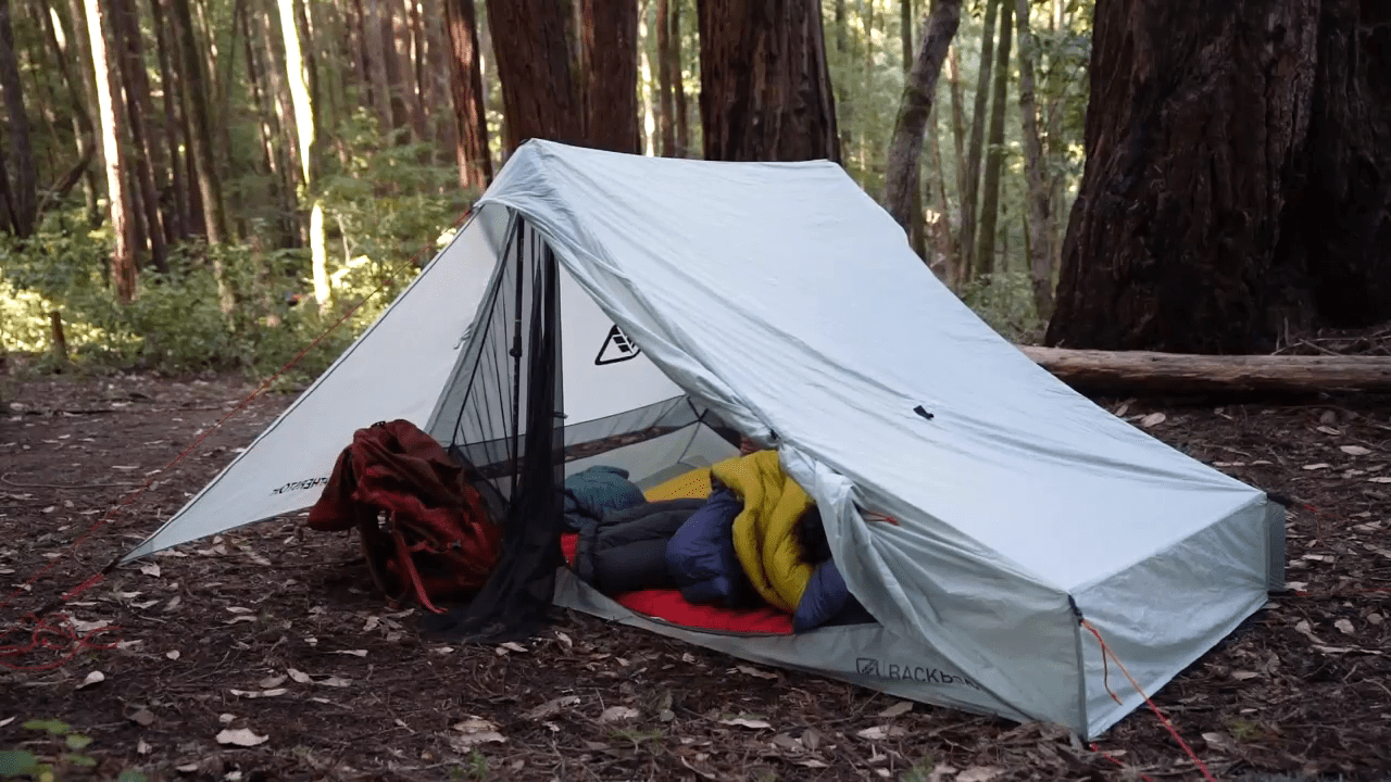 opplanet featherstone backbone trekking pole tent setup video