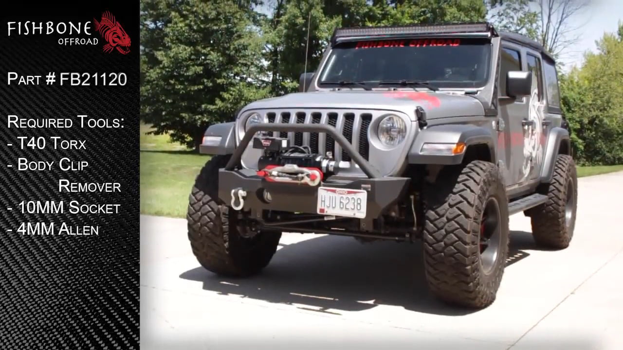opplanet fishbone offroad fb21120 jl headlight guards installation guide video