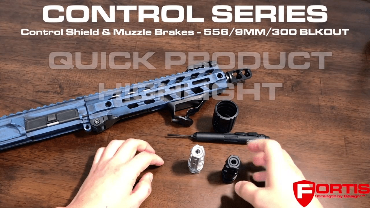 opplanet fortis control shield and muzzle breaks 556 9mm 300 blkout video