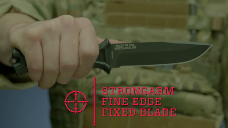 opplanet gerber strongarm fixed blade fine edge knife flv