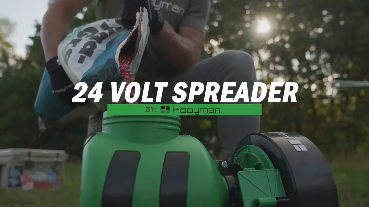 opplanet hooyman 24 volt spreader video