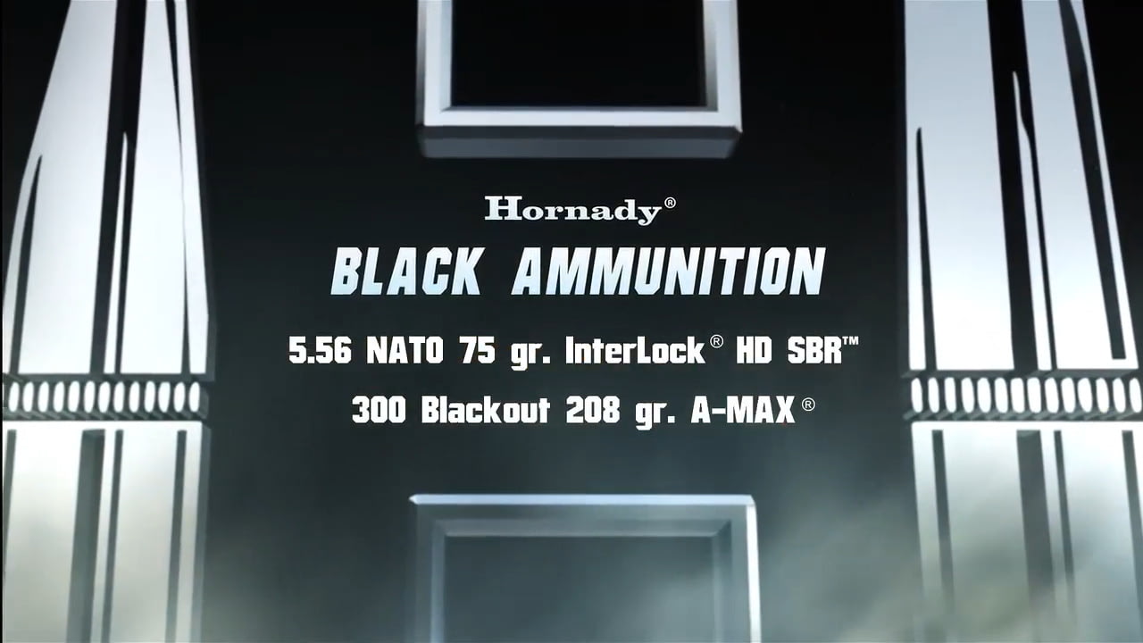 opplanet hornady black ammunition 5 56 75gr interlock hd sbr 300 blackout 208gr a max video