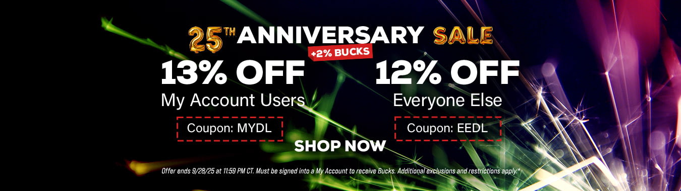 25th Anniversary Sale - Get up to 13% Off