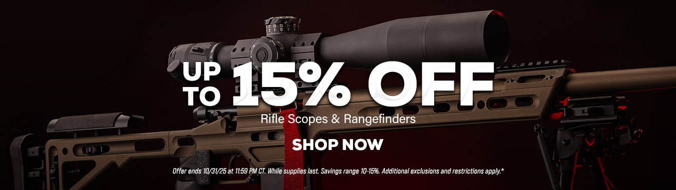 Up to 15% Off Rifle Scopes & Rangefinders 