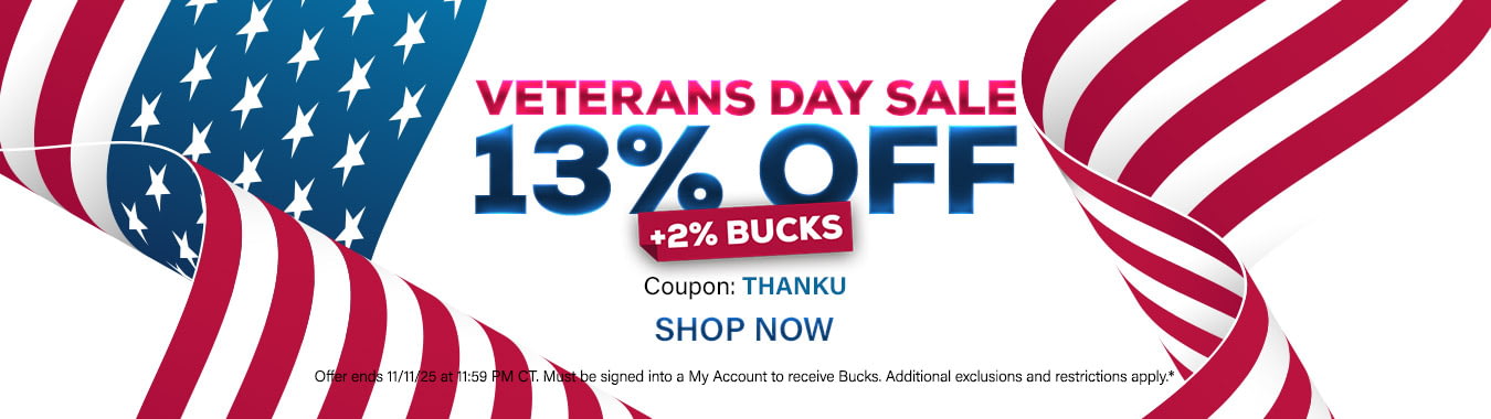 13% OFF Veterans Day Sale