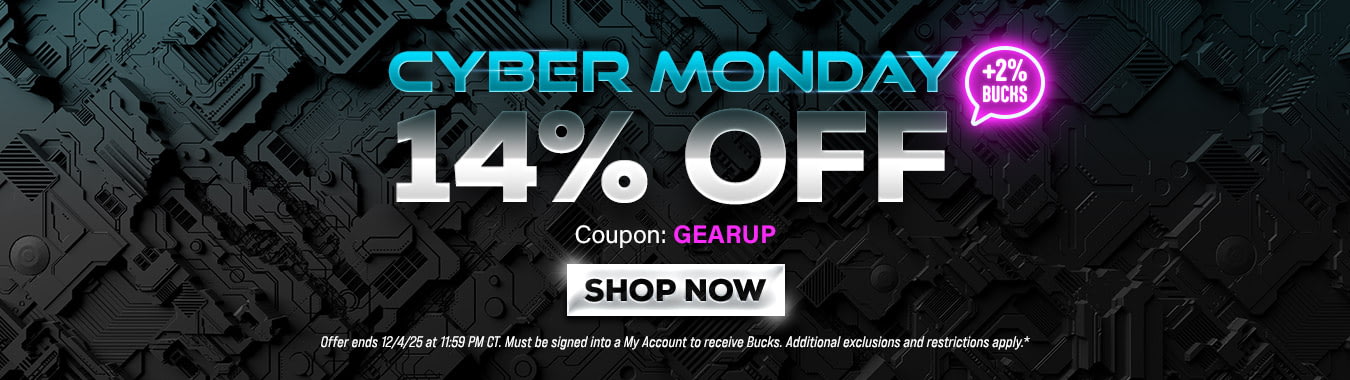 Cyber Monday: 14% OFF + 2% Bucks