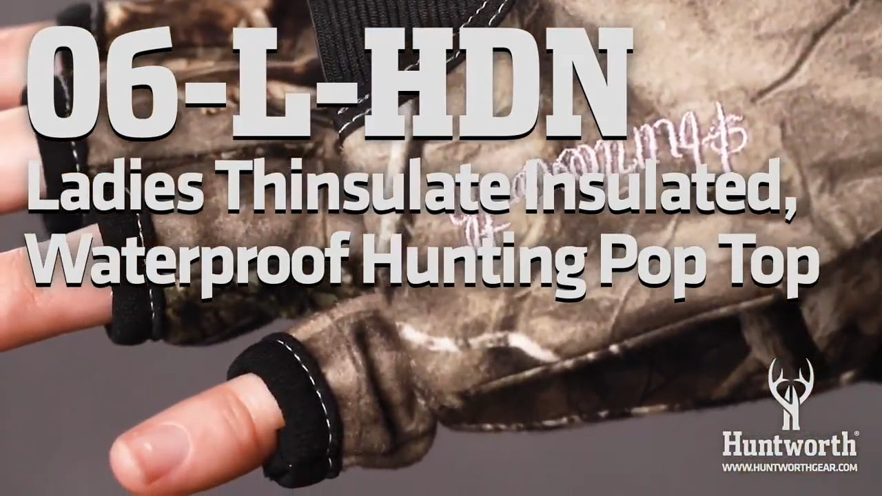 opplanet huntworth 06 l hdn ladies thinsulate insulated waterproof hunting pop top video