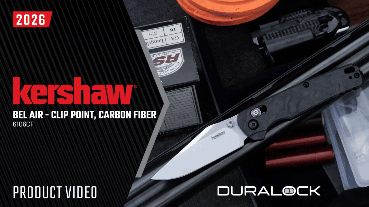 opplanet kershaw bel air clip point carbon fiber 6106cf video