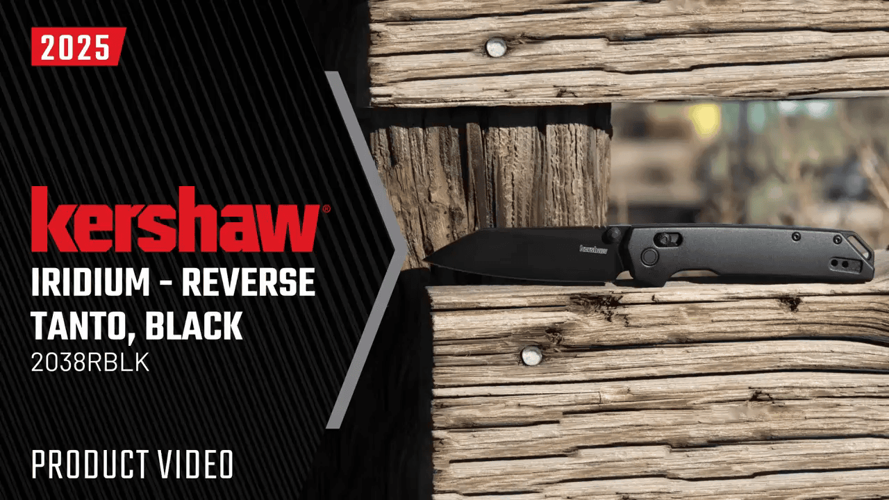 opplanet kershaw iridium reverse tanto black video