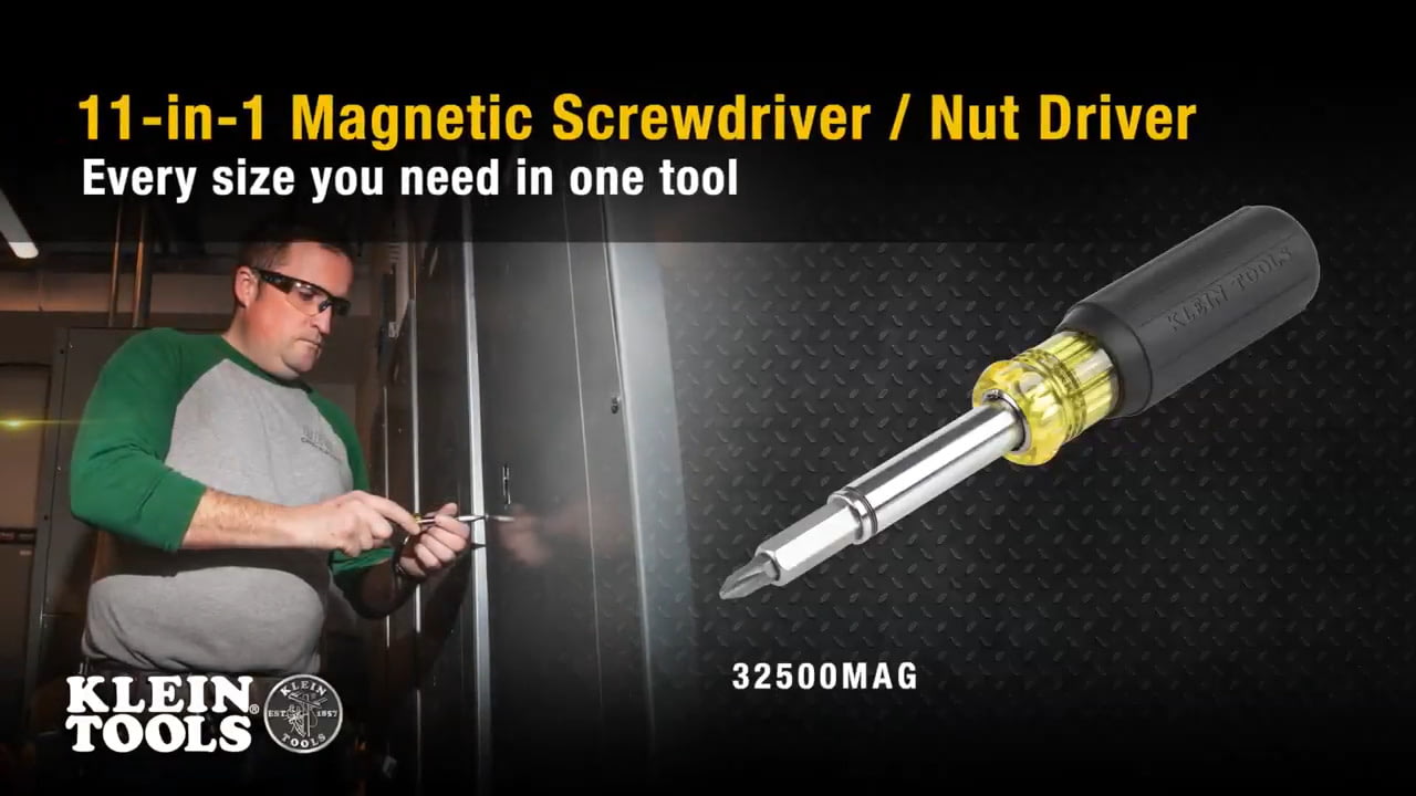 opplanet klein tools 11 in 1 magnetic screwdriver nut driver 32500mag video