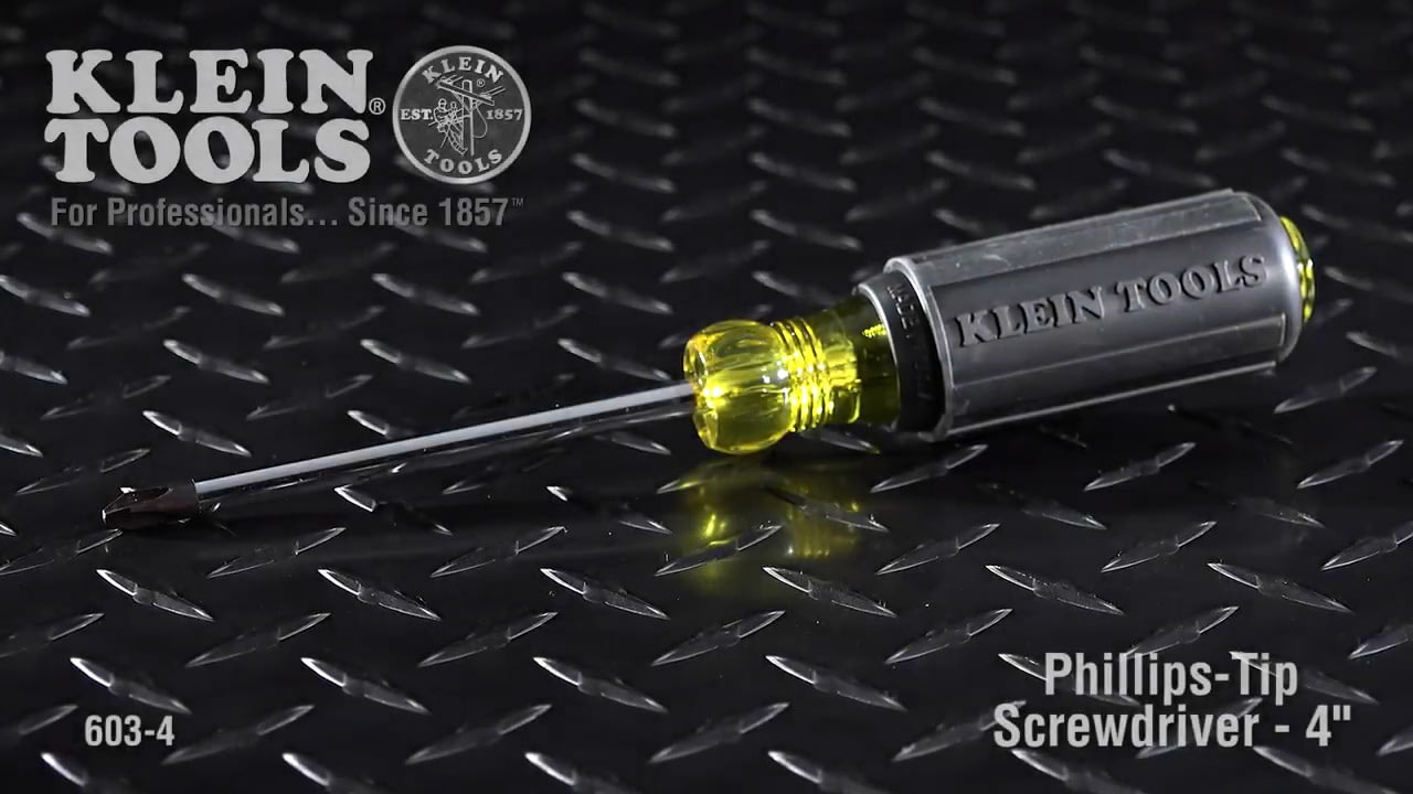 opplanet klein tools 2 phillips screwdriver 4 round shank video