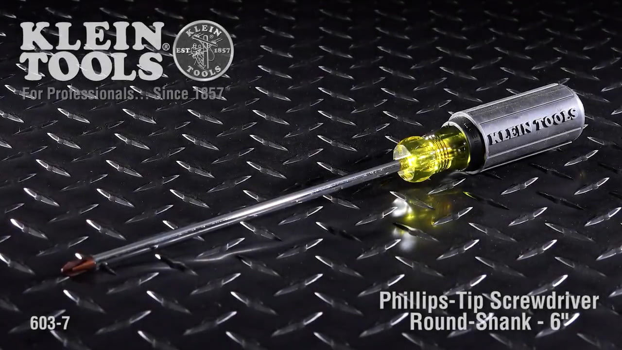 opplanet klein tools 2 phillips screwdriver 7 round shank video