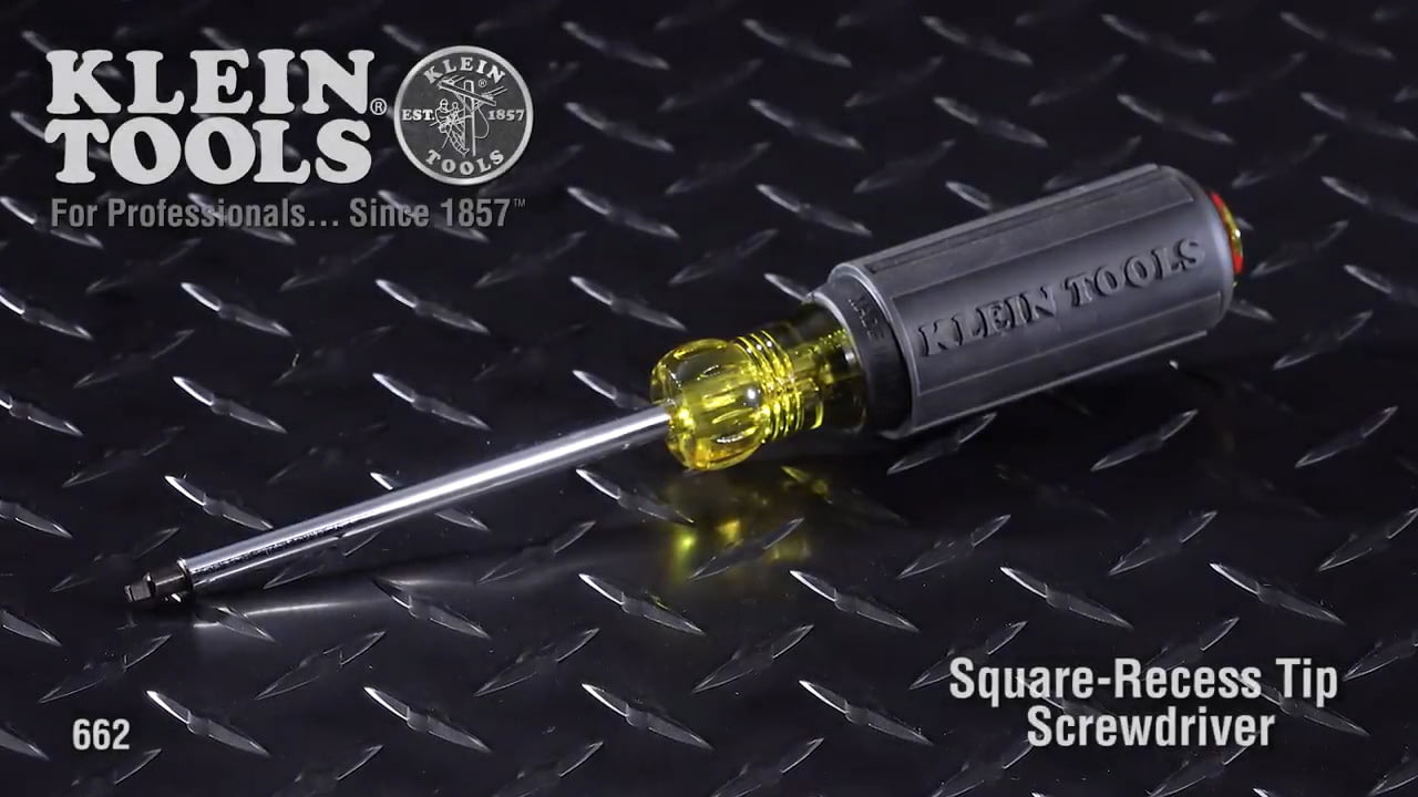 opplanet klein tools 2 square screwdriver 4 round shank video