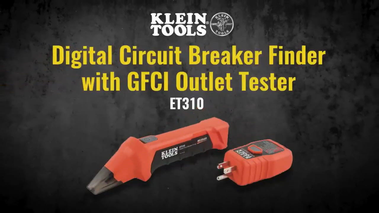 opplanet klein tools digital circuit breaker finder with gfci outlet tester et310 video