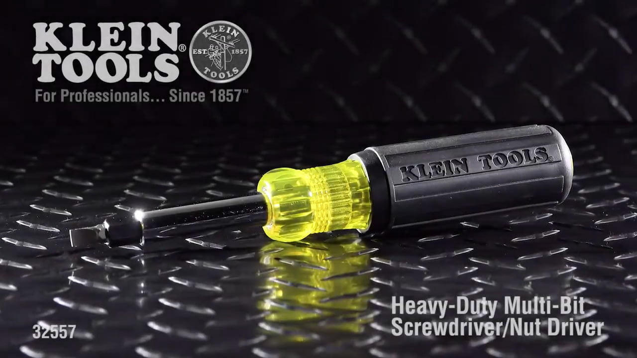 opplanet klein tools heavy duty multi bit screwdriver nut driver video