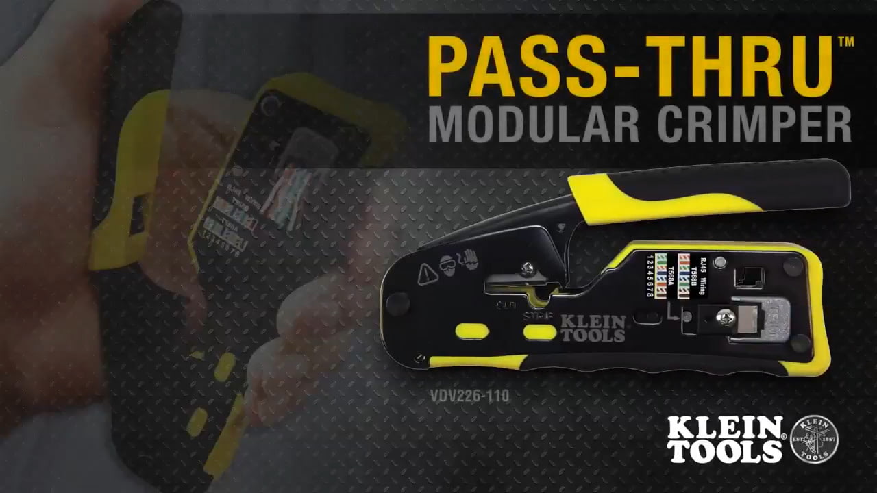 opplanet klein tools pass thru modular crimper video