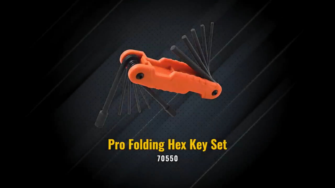opplanet klein tools pro folding hex key set 11 fractional inch sized keys video