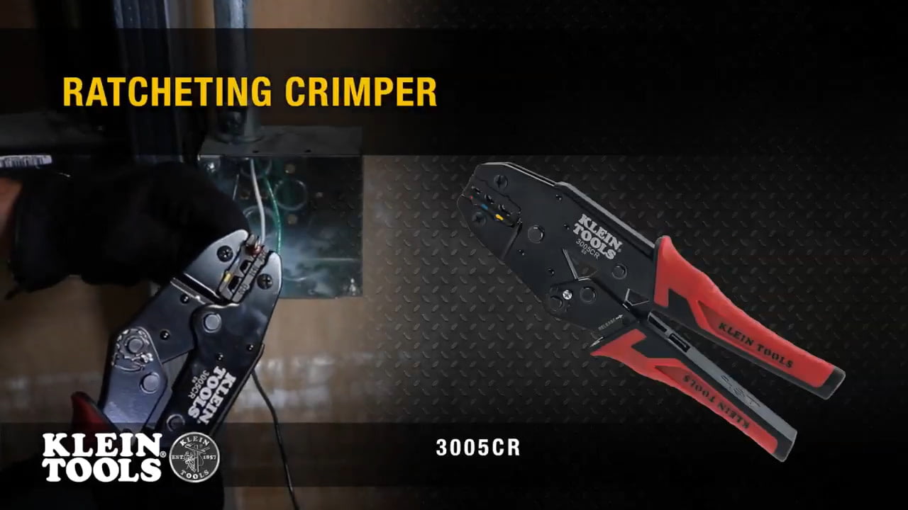 opplanet klein tools ratcheting crimper cat no 3005cr video