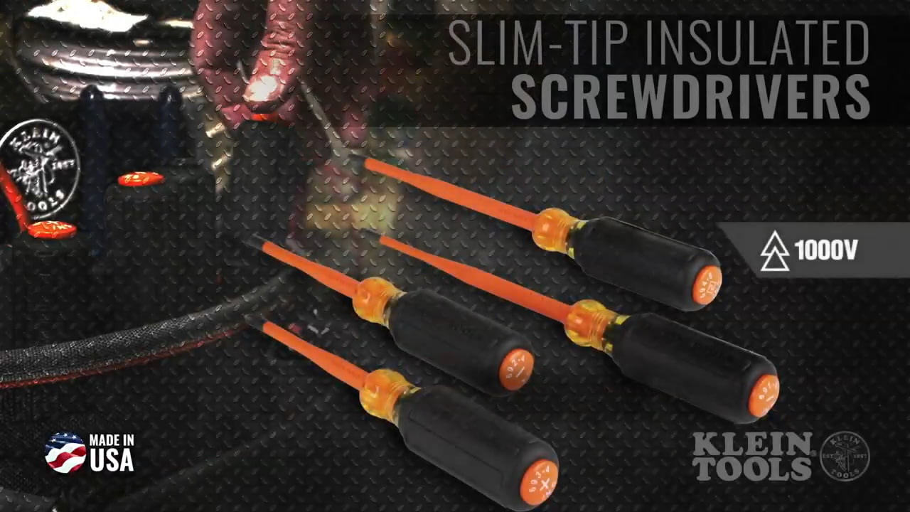opplanet klein tools slim tip insulated screwdrivers video