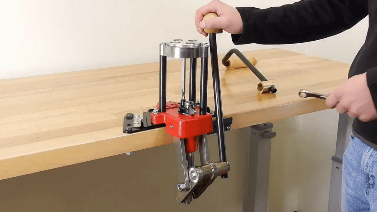 opplanet lee classic turret press roller handle installation video
