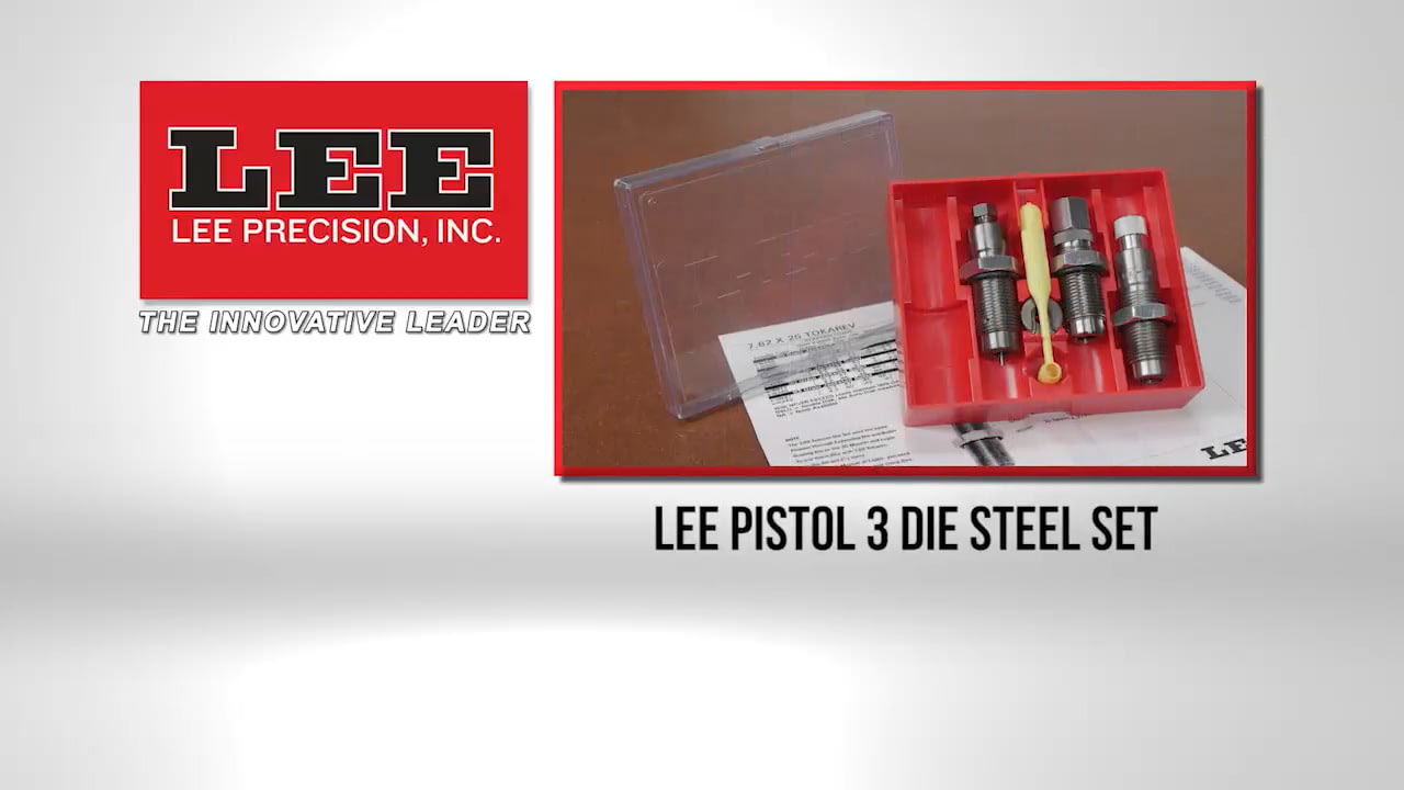 opplanet lee pistol 3 die steel set video