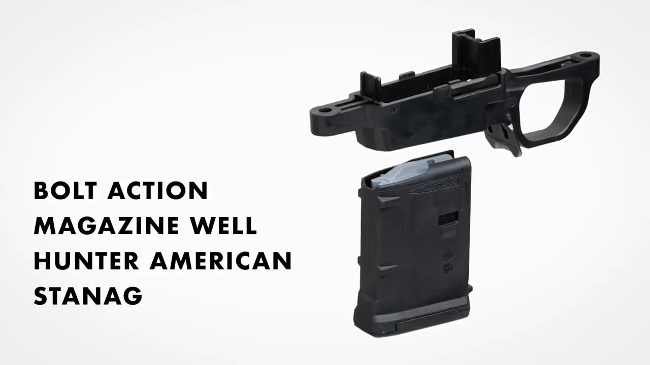 opplanet magpul bolt action magazine well hunter american stock video