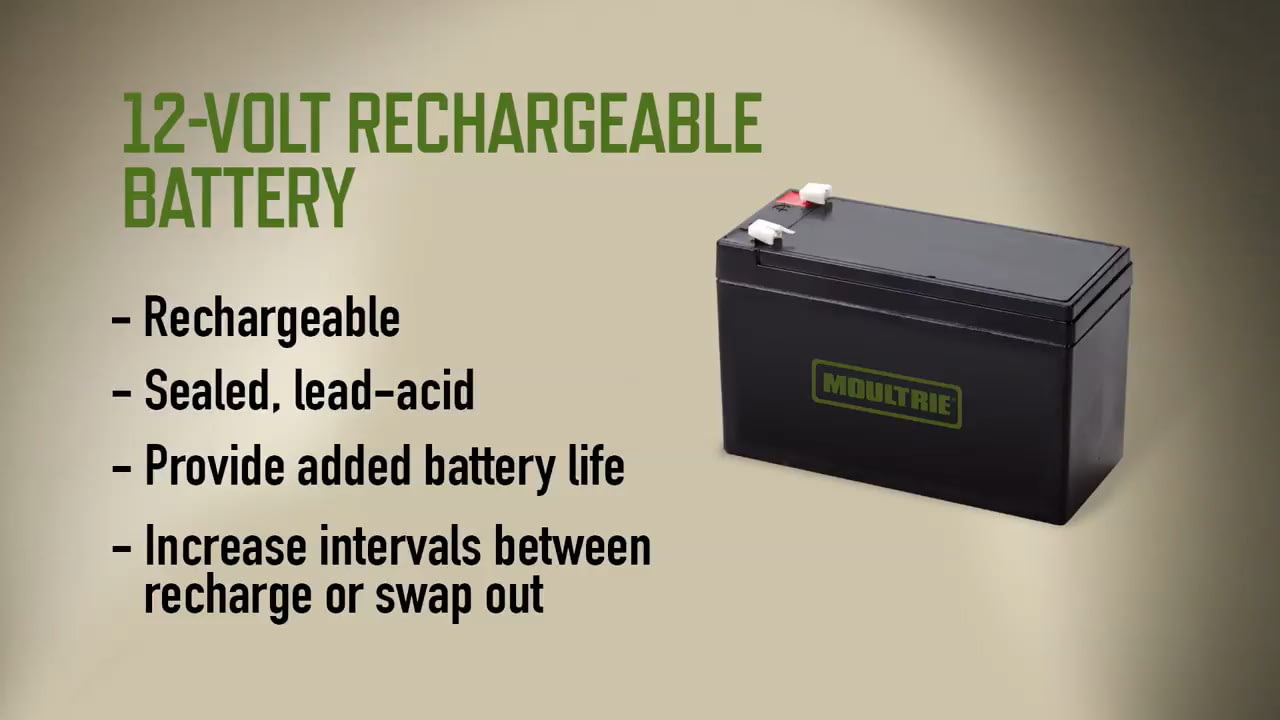 opplanet moultrie feeders 12 volt rechargeable battery video