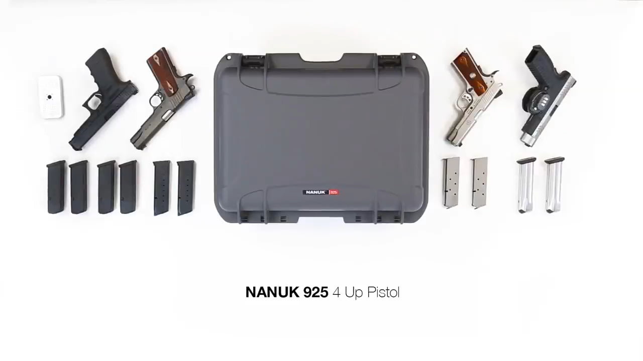 opplanet nanuk 925 4 up pistol case video