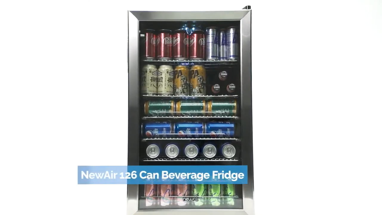 opplanet newair 126 can freestanding beverage fridge video