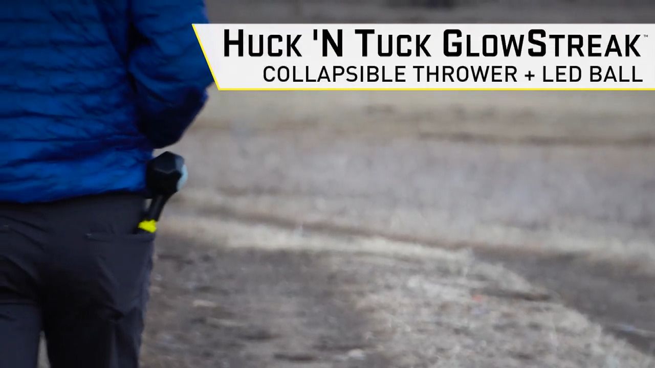 opplanet nite ize huck n tuck glowstreak collapsible thrower plus led ball video