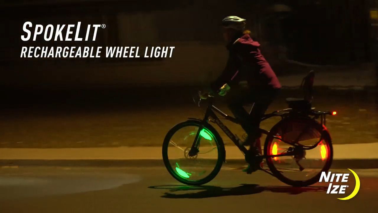 opplanet nite ize spokelit rechargeable wheel light disc o select video