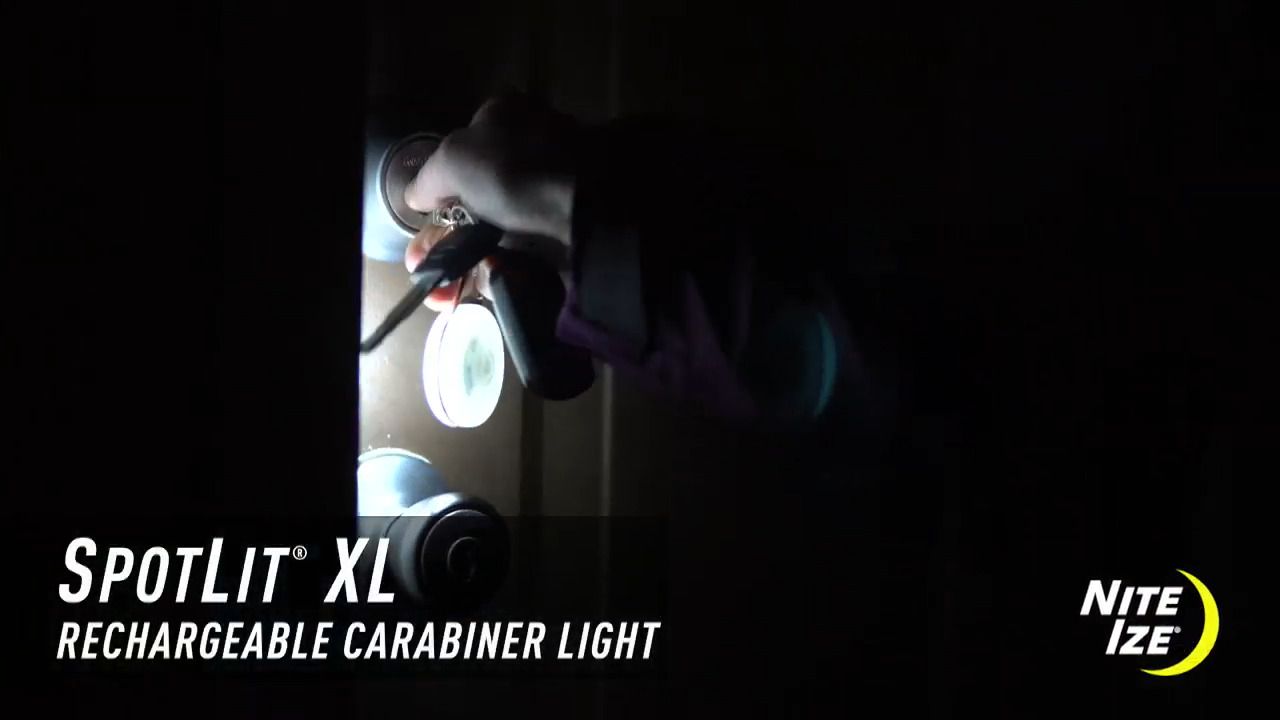 opplanet nite ize spotlit xl rechargeable carabiner light disc o select video