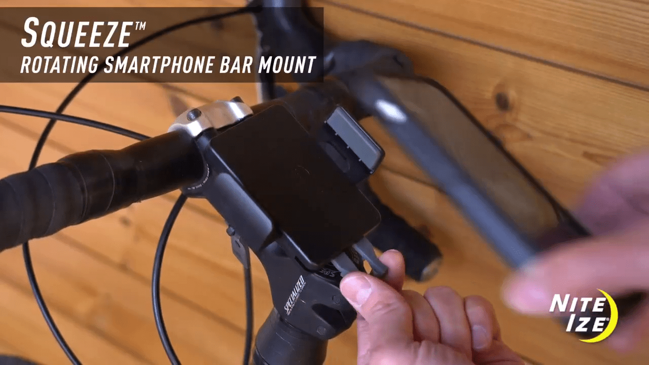 opplanet nite ize squeeze rotating smartphone bar mount video