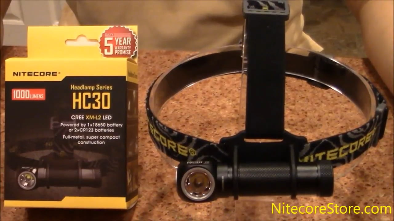 opplanet nitecore hc30 led 1000 lumens headlamp video