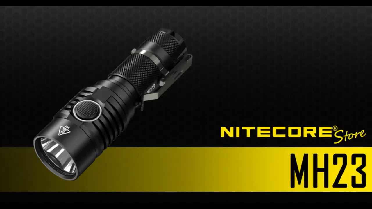 opplanet nitecore mh23 1800 lumen usb rechargeable compact edc flashlight video
