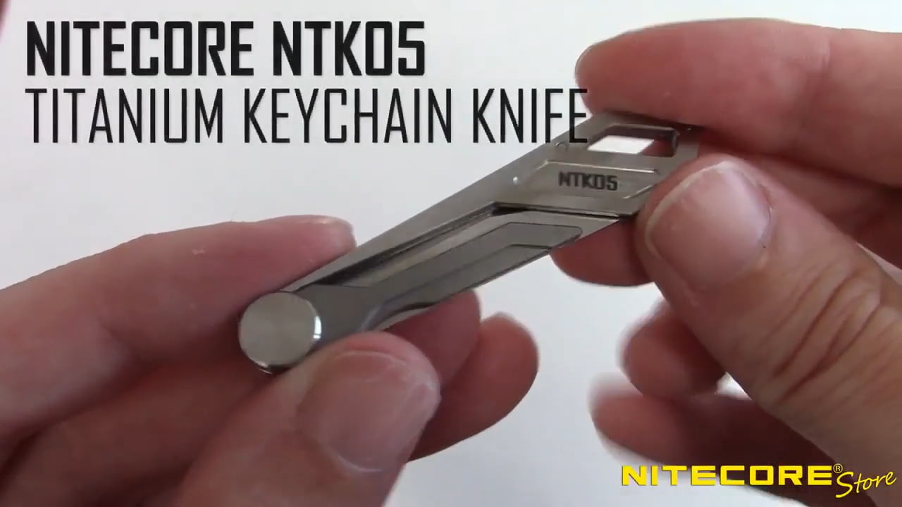 opplanet nitecore ntk05 titanium folding scalpel keychain knife video